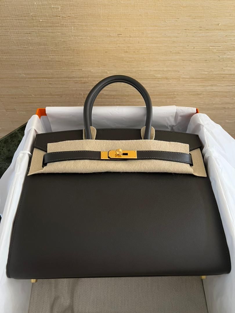 NEW] Hermès Birkin Sellier 30  Veau Madame Graphite, Gold