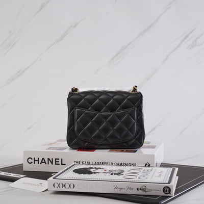 [NEW] Chanel Mini Flap Bag | Lambskin Black & Gold-Tone Metal