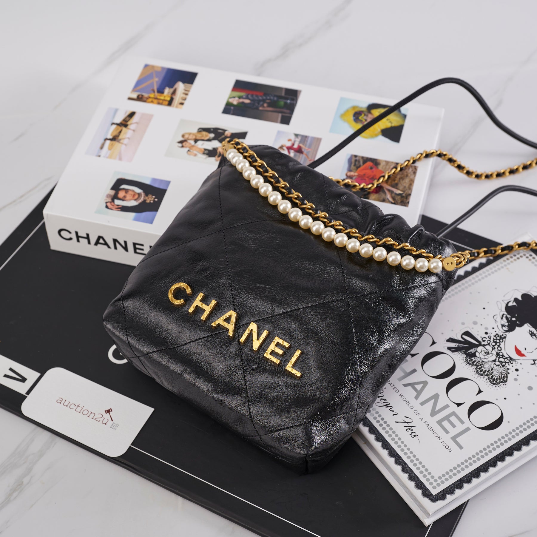 Chanel Maxi 2.55, Aged Calfskin, Black Aged SHW - Laulay Luxury