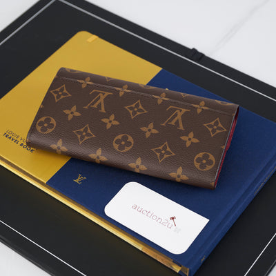 [Open Box] Louis Vuitton Monogram Monogram Sarah Long Flap Wallet | Fuchsia