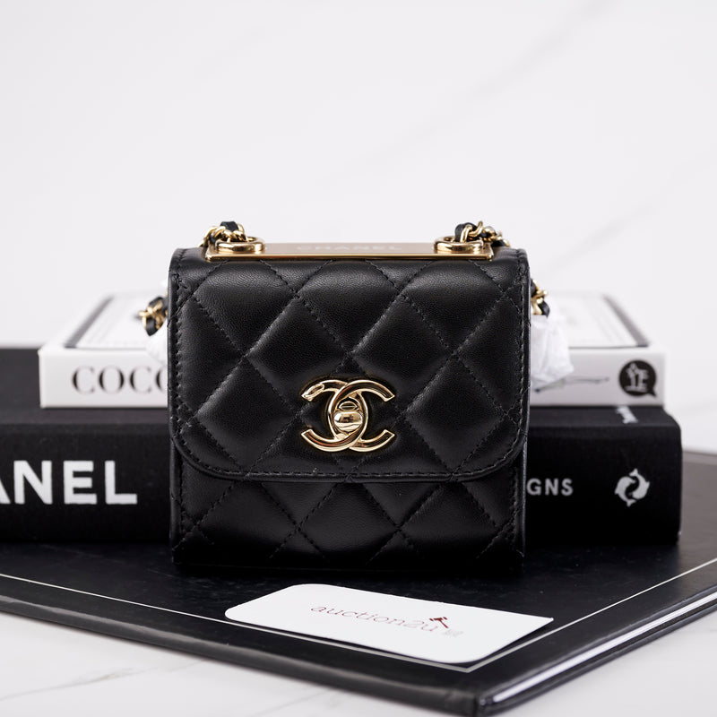 [NEW] Chanel Trendy CC Clutch with Chain | Lambskin Black & Gold-Tone Metal