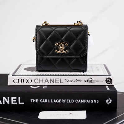 [NEW] Chanel Trendy CC Clutch with Chain | Lambskin Black & Gold-Tone Metal