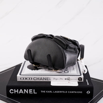 [NEW] Chanel 23A Small Backpack | Calfskin Black & Gold-Tone Metal