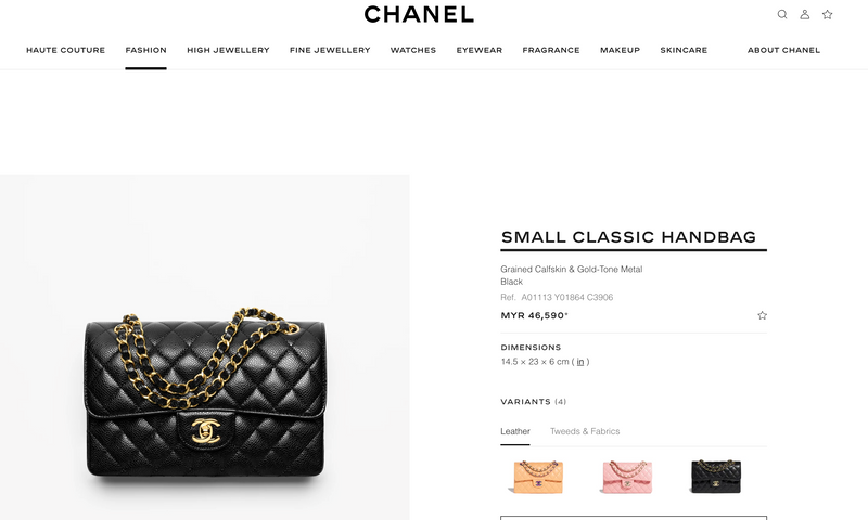 [Pra-milik] Beg Klasik Kecil Chanel | Kulit Kaviar &amp; Logam Nada Emas 