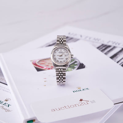 [Pra-milik] Rolex Lady-Datejust 69174 26mm | Dail Perak, Gelang Jubli 