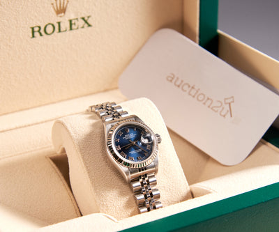 [Pre-owned] Rolex Lady-Datejust 79174 26mm | Blue Dial, Jubilee Bracelet
