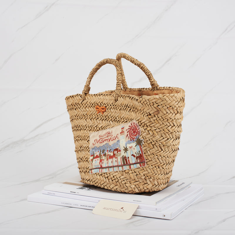 [Pre-owned] Anya Hindmarch Beach Straw Tote