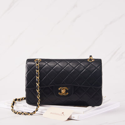[Pre-owned] Chanel Small Classic Bag | Vintage, Calfskin & 24K Gold-Tone Metal
