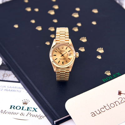 [Pre-owned] Rolex Lady-Datejust 6917 26mm | 18K Yellow Gold, President Bracelet