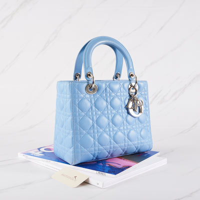 [Pre-owned] Christian Dior Lady Dior Bag | Silver Hardware