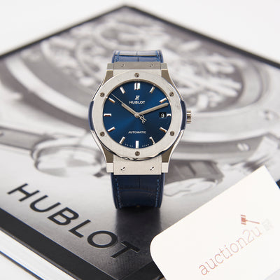 [Pra-milik] Hublot Classic Fusion Titanium Blue 511.NX.7170.LR 45mm 