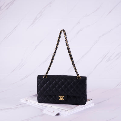 [Pre-owned] Chanel Medium Classic Bag | Caviarskin & Gold-Tone Metal