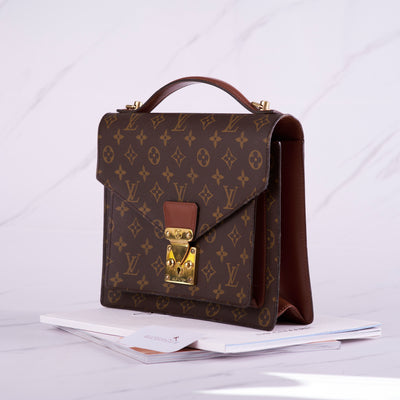 [Pre-milik] Louis Vuitton Monogram Monceau 28 Beg Bahu M51185 