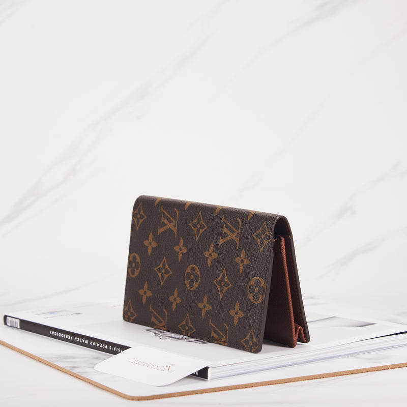 [Pre-owned] Louis Vuitton Monogram Fold Over Long Wallet