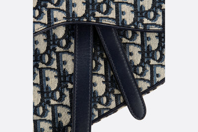 [Pre-owned] Christian Dior Saddle Bag | Blue Dior, Oblique Jacquard, Silver Hardware
