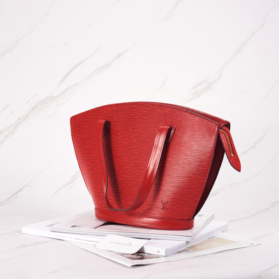 [Pre-owned] Louis Vuitton Vintage Red Epi Saint Jacques Short Strap GM Bag