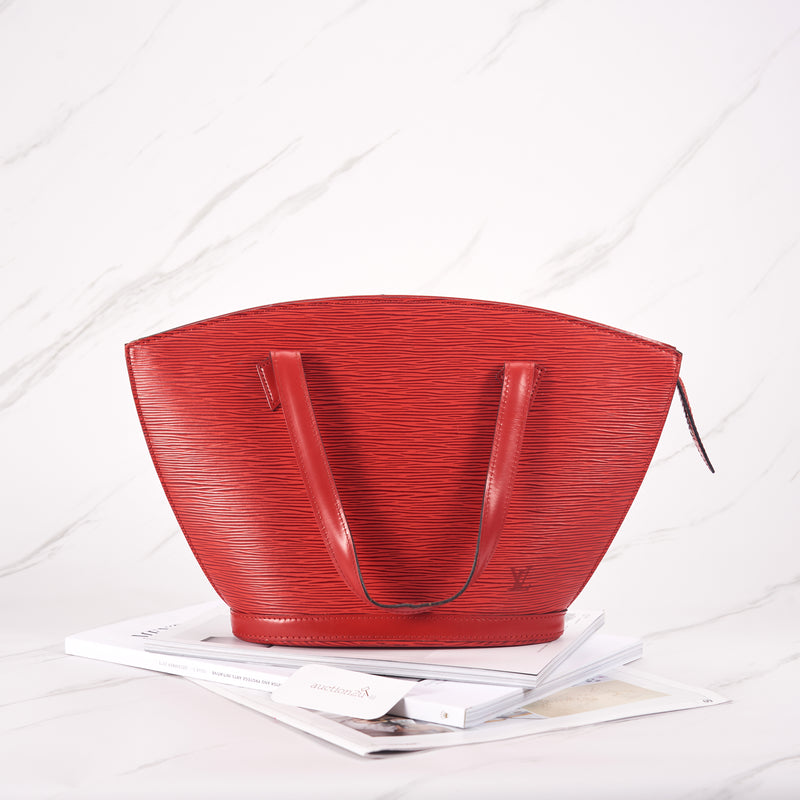 [Pre-owned] Louis Vuitton Vintage Red Epi Saint Jacques Short Strap GM Bag