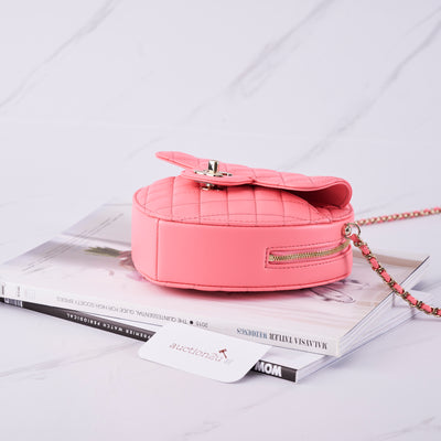 [NEW] Chanel Heart Bag | Lambskin, Coral Pink