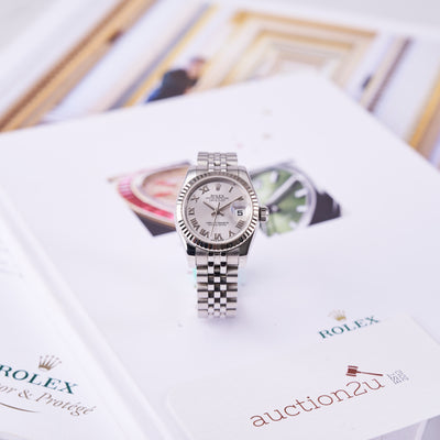 [Pre-owned] Rolex Lady-Datejust 179174-RHDRJ 26mm | Oystersteel & White Gold, Silver Dial, Jubilee Bracelet