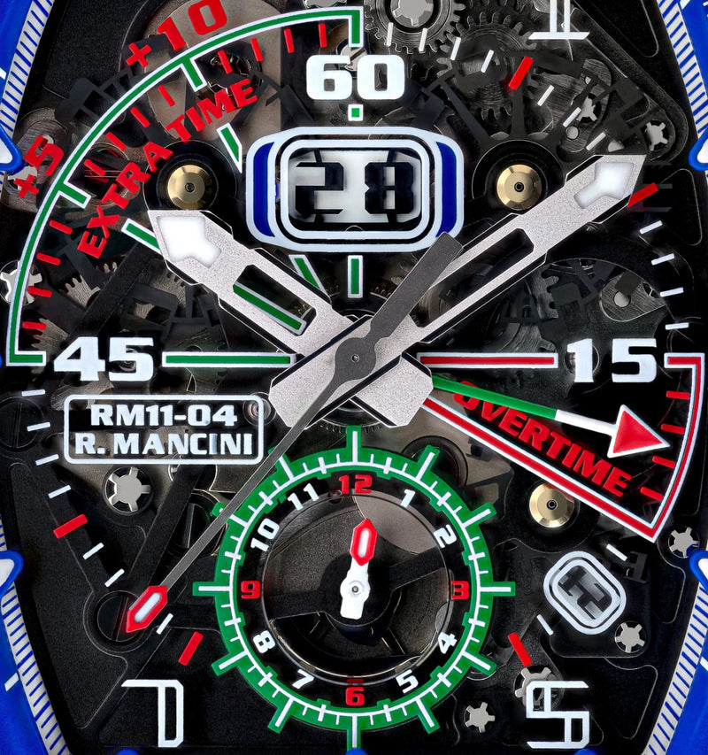 [BARU] Richard Mille RM11-04 Automatik Penggulungan Flyback Chronograph Roberto Mancini 
