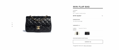 [Pra-milik] Chanel Classic Mini Flap | Kulit Domba &amp; Logam Nada Perak 