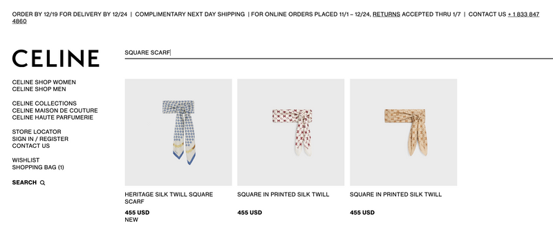 [NEW] Celiné Ring and Chain Square Scarf