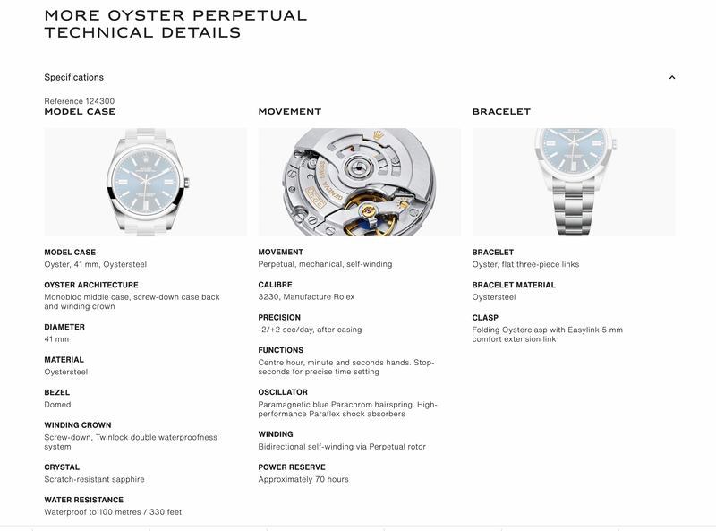 [BARU] Rolex Oyster Perpetual 41 124300-0003 41mm | Dail Biru 