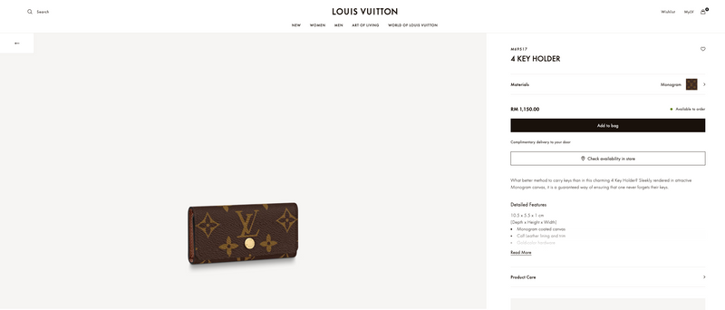 [Pre-owned] Louis Vuitton 4 Key Holder | Damier Ebene