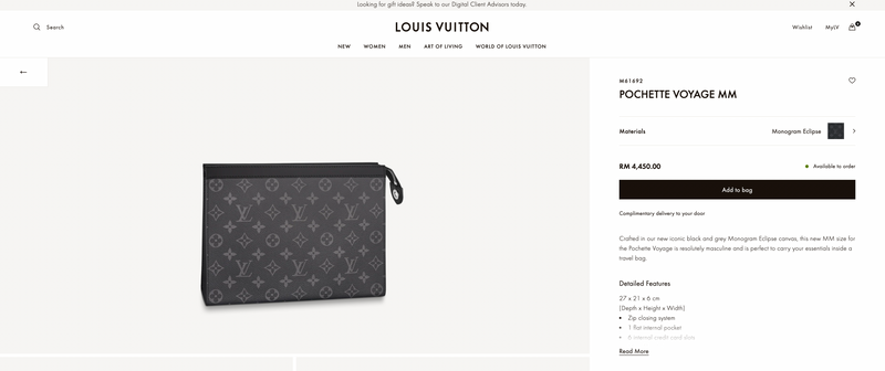 Shop Louis Vuitton Pochette Voyage Mm (POCHETTE VOYAGE MM, M61692) by  Mikrie
