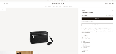 [Pre-milik] Louis Vuitton Pochette Kasai Clutch 