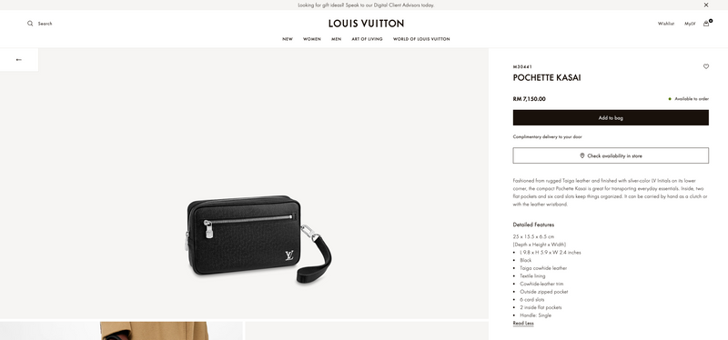 Louis Vuitton LV pochette Kasai new Black Cloth ref.843500 - Joli Closet