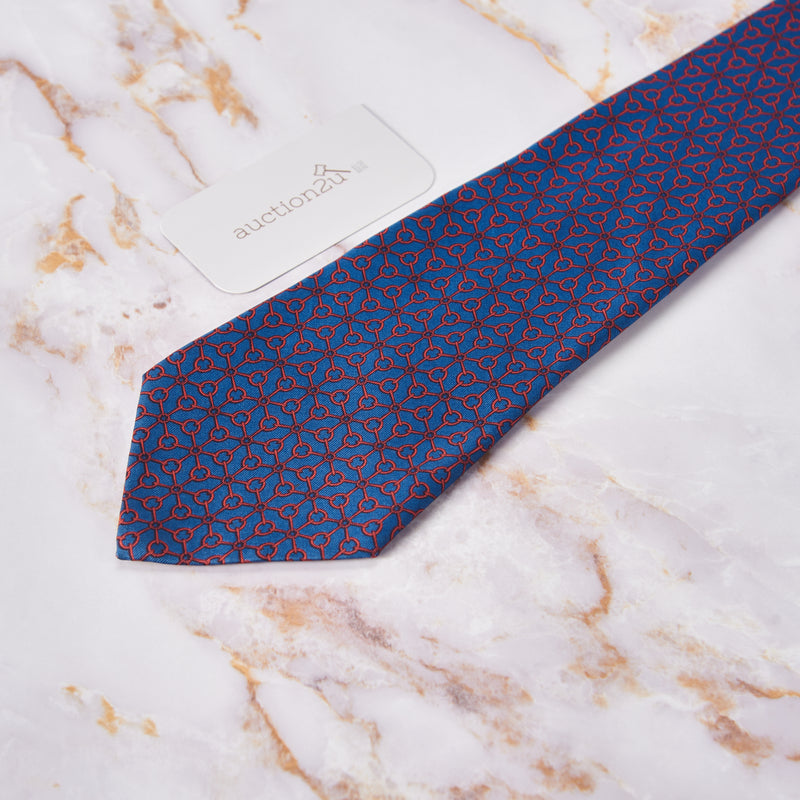 [Pre-owned] Hermes Round Linked Neckties