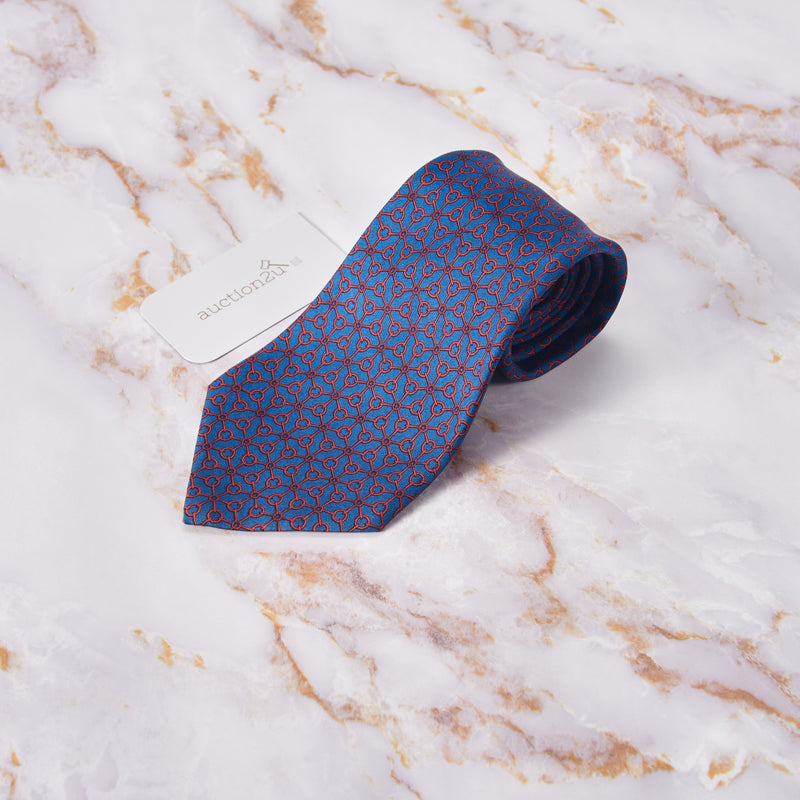 [Pre-owned] Hermes Round Linked Neckties