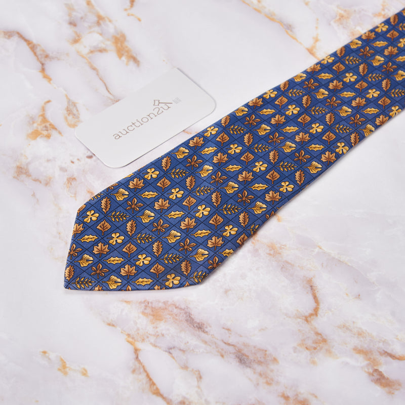 [Pre-owned] Hermes Autumn Leaves Neckties