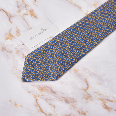 [Pra-milik] Hermes Horseshoe Linked Neckties 