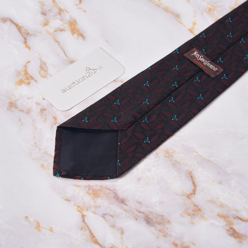 [Pra-milik] Yves Saint Laurent Triangle Dot Repeat Neckties 