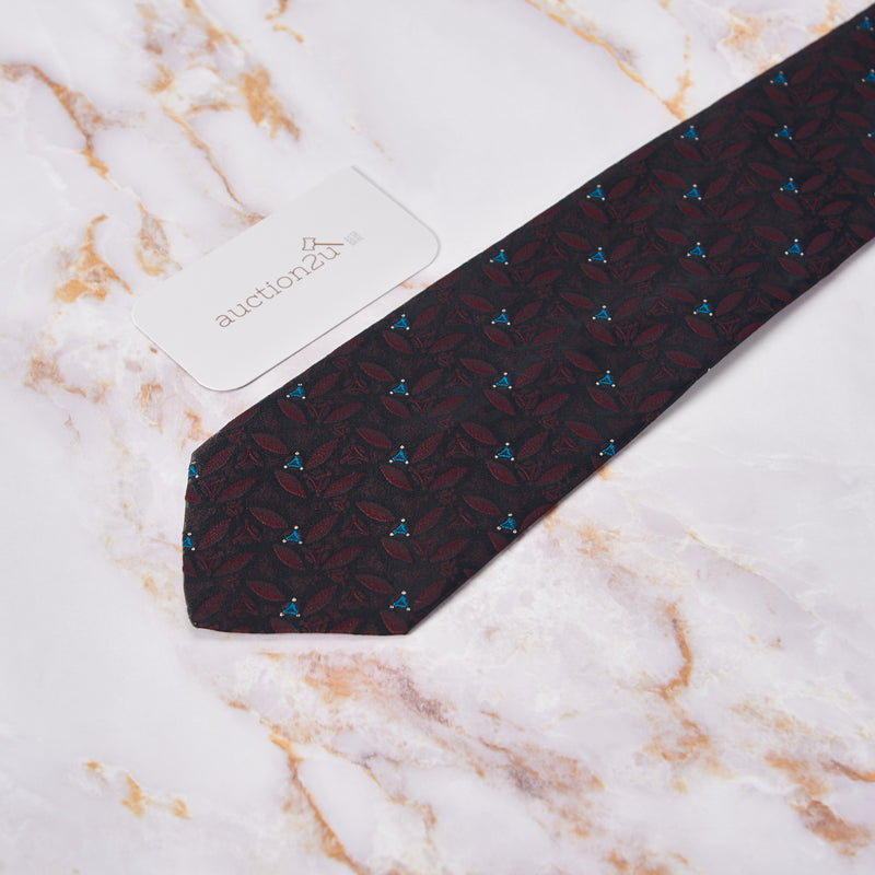 [Pra-milik] Yves Saint Laurent Triangle Dot Repeat Neckties 