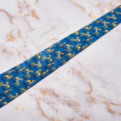 [Pre-milik] Hermes Blue Horse Neckties 
