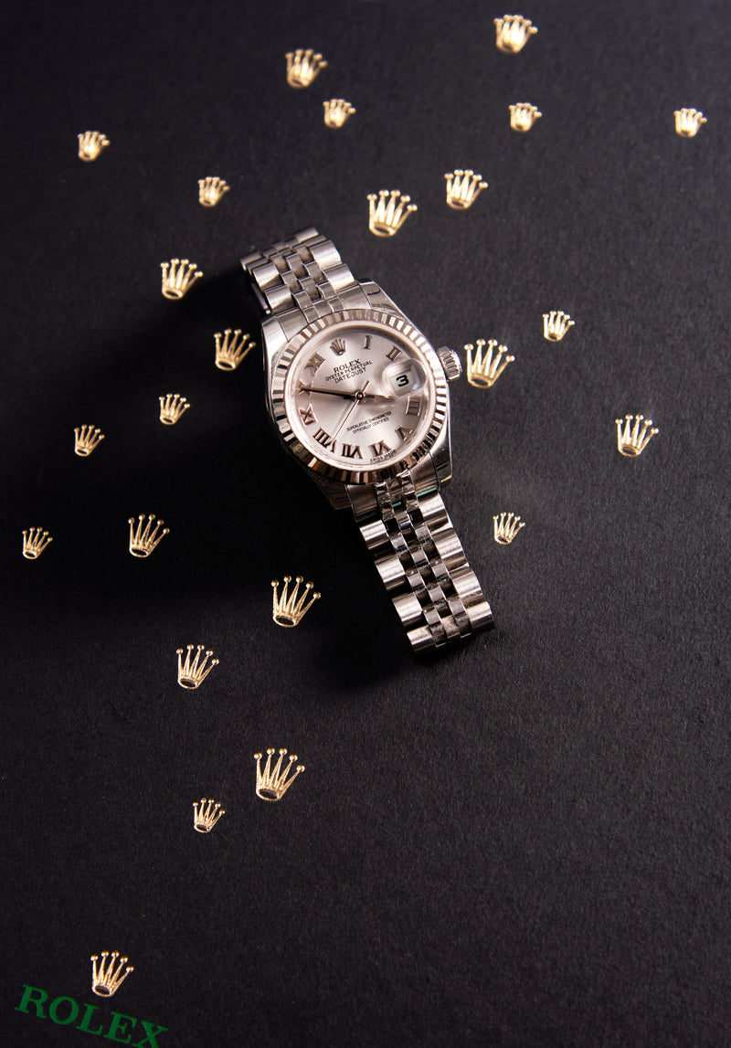 [Pre-owned] Rolex Lady-Datejust 179174-RHDRJ 26mm | Oystersteel & White Gold, Silver Dial, Jubilee Bracelet